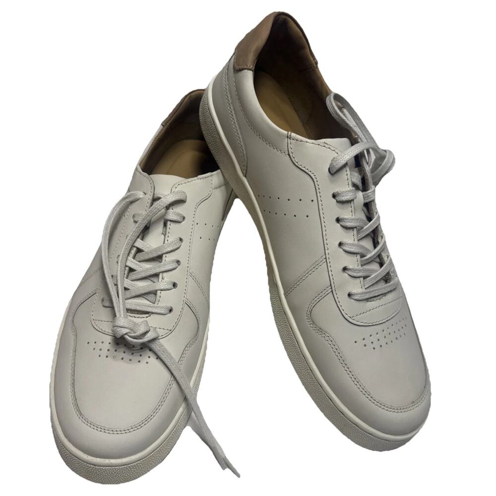 Nisolo Beta Go-To Court Sneaker White Leather Lace Up Men’s 8.5 NIB